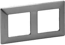 Рамка универсальная Legrand Valena Life 2-м. сталь картинка